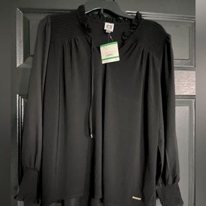 Anne Klein black blouse. New w/tags! Size Large.